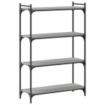 vidaXL Bibliotecă cu 4 niveluri gri sonoma 80x30x120 cm lemn prelucrat vidaXL Bibliotecă cu 4 niveluri gri sonoma 80x30x120 cm lemn prelucrat