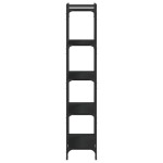 vidaXL Bibliotecă cu 5 niveluri, negru, 80x30x154 cm, lemn prelucrat vidaXL Bibliotecă cu 5 niveluri, negru, 80x30x154 cm, lemn prelucrat