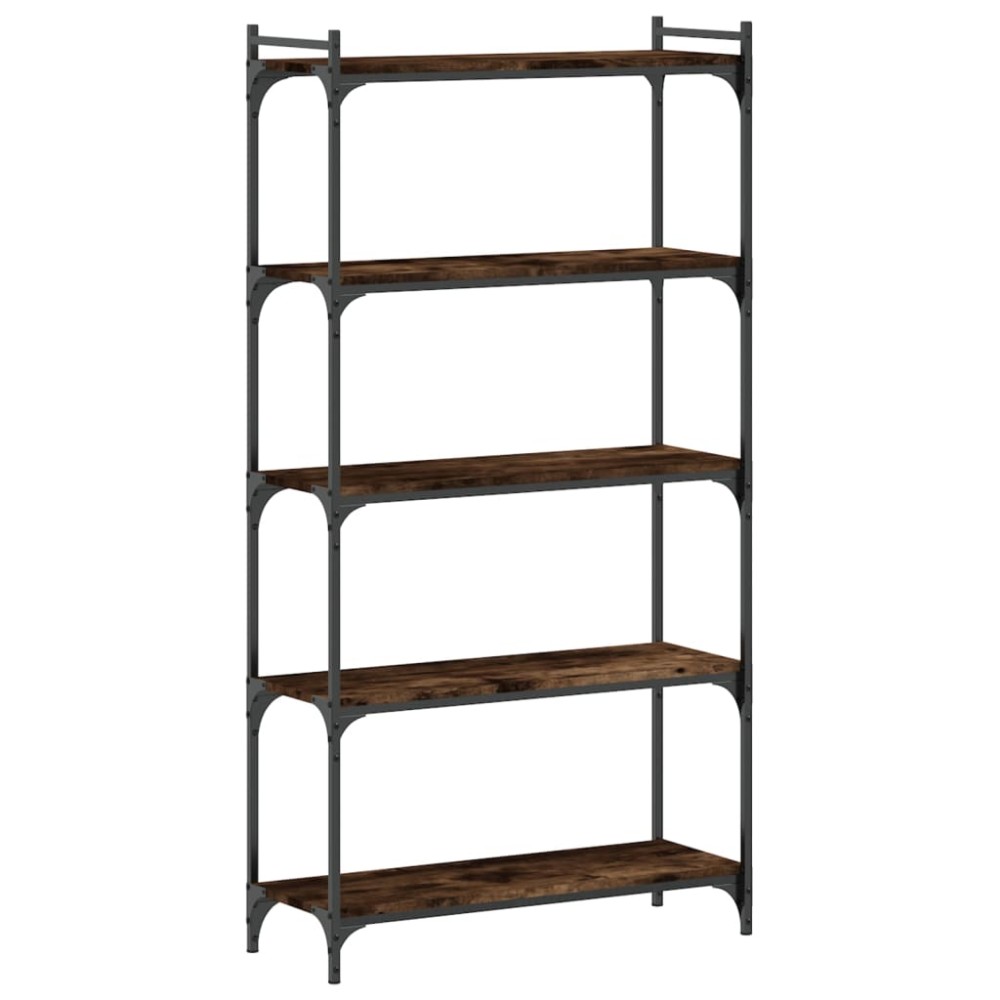 vidaXL Bibliotecă 5 niveluri stejar afumat 80x30x154 cm lemn prelucrat