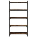 vidaXL Bibliotecă 5 niveluri stejar afumat 80x30x154 cm lemn prelucrat vidaXL Bibliotecă 5 niveluri stejar afumat 80x30x154 cm lemn prelucrat