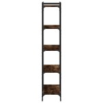 vidaXL Bibliotecă 5 niveluri stejar afumat 80x30x154 cm lemn prelucrat vidaXL Bibliotecă 5 niveluri stejar afumat 80x30x154 cm lemn prelucrat