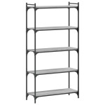vidaXL Bibliotecă cu 5 niveluri gri sonoma 80x30x154 cm lemn prelucrat vidaXL Bibliotecă cu 5 niveluri gri sonoma 80x30x154 cm lemn prelucrat