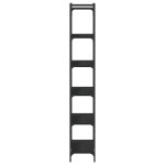 vidaXL Bibliotecă cu 6 niveluri, negru, 80x30x188 cm, lemn prelucrat vidaXL Bibliotecă cu 6 niveluri, negru, 80x30x188 cm, lemn prelucrat