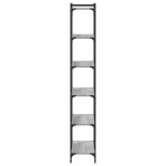 vidaXL Bibliotecă cu 6 niveluri gri sonoma 80x30x188 cm lemn prelucrat vidaXL Bibliotecă cu 6 niveluri gri sonoma 80x30x188 cm lemn prelucrat