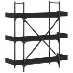 vidaXL Bibliotecă cu 3 niveluri, negru, 100x33x108,5 cm lemn prelucrat vidaXL Bibliotecă cu 3 niveluri, negru, 100x33x108,5 cm lemn prelucrat