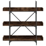vidaXL Bibliotecă 3 niveluri, stejar fumuriu, 100x33x108,5 cm, lemn vidaXL Bibliotecă 3 niveluri, stejar fumuriu, 100x33x108,5 cm, lemn