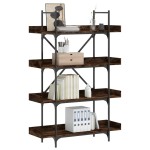 vidaXL Bibliotecă cu 4 niveluri, stejar fumuriu, 100x33x145,5 cm, lemn vidaXL Bibliotecă cu 4 niveluri, stejar fumuriu, 100x33x145,5 cm, lemn