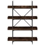 vidaXL Bibliotecă cu 4 niveluri, stejar fumuriu, 100x33x145,5 cm, lemn vidaXL Bibliotecă cu 4 niveluri, stejar fumuriu, 100x33x145,5 cm, lemn