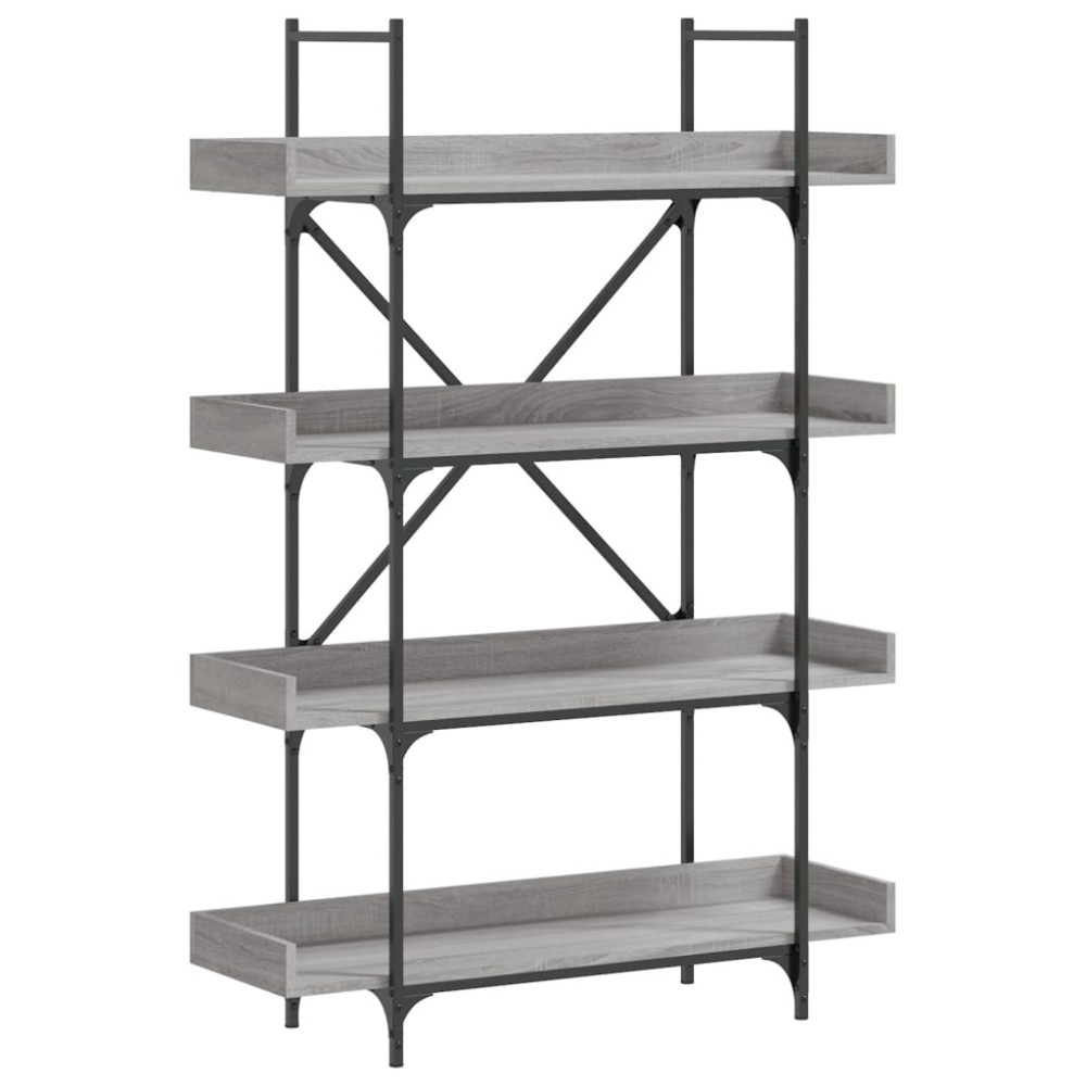 vidaXL Bibliotecă 4 niveluri gri sonoma 100x33x145,5 cm lemn prelucrat