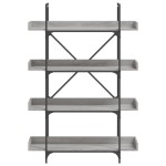 vidaXL Bibliotecă 4 niveluri gri sonoma 100x33x145,5 cm lemn prelucrat vidaXL Bibliotecă 4 niveluri gri sonoma 100x33x145,5 cm lemn prelucrat