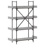 vidaXL Bibliotecă 4 niveluri gri sonoma 100x33x145,5 cm lemn prelucrat vidaXL Bibliotecă 4 niveluri gri sonoma 100x33x145,5 cm lemn prelucrat