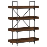 vidaXL Bibliotecă cu 4 niveluri, stejar maro, 100x33x145,5 cm, lemn vidaXL Bibliotecă cu 4 niveluri, stejar maro, 100x33x145,5 cm, lemn