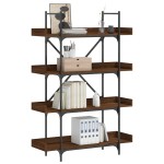 vidaXL Bibliotecă cu 4 niveluri, stejar maro, 100x33x145,5 cm, lemn vidaXL Bibliotecă cu 4 niveluri, stejar maro, 100x33x145,5 cm, lemn