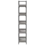 vidaXL Bibliotecă 5 niveluri gri sonoma 100x33x180,5 cm lemn compozit vidaXL Bibliotecă 5 niveluri gri sonoma 100x33x180,5 cm lemn compozit