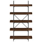 vidaXL Bibliotecă 5 niveluri stejar maro 100x33x180,5 cm lemn compozit vidaXL Bibliotecă 5 niveluri stejar maro 100x33x180,5 cm lemn compozit