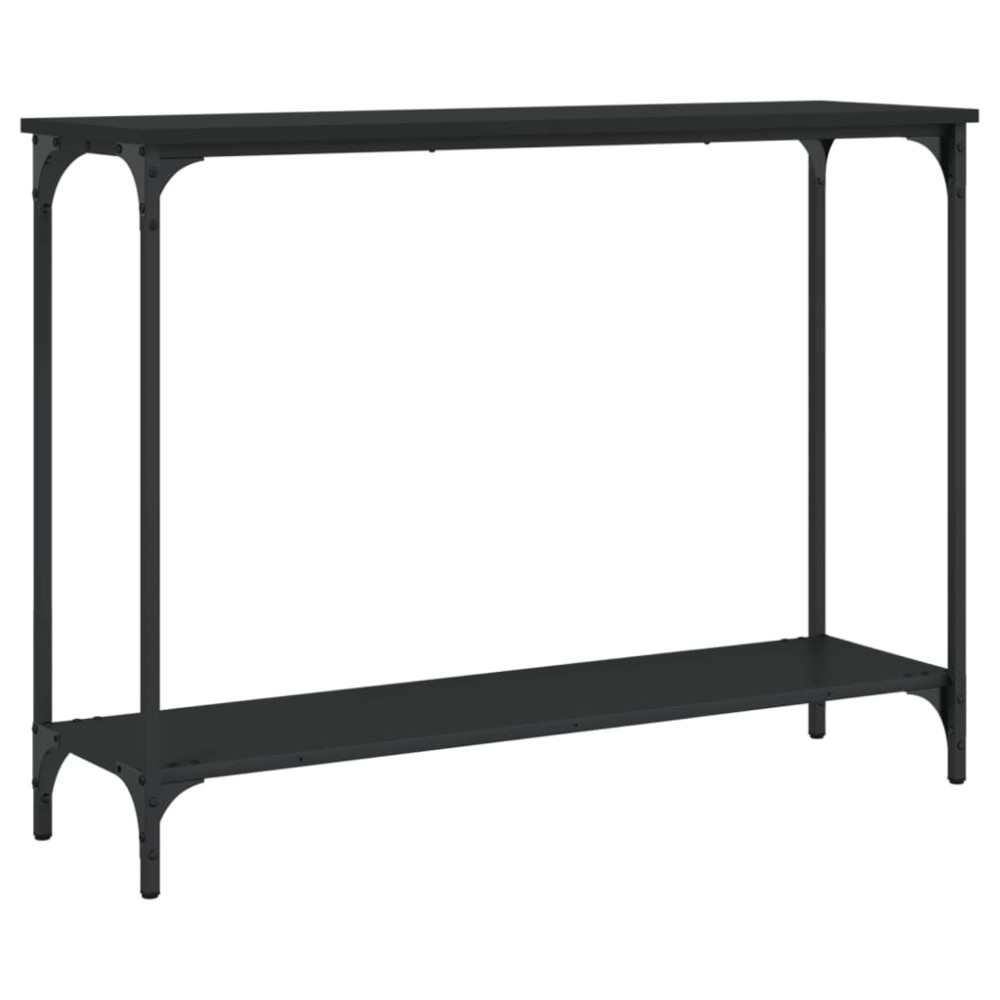 vidaXL Măsuță consolă, negru, 101x30,5x75 cm, lemn compozit