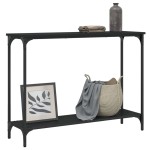 vidaXL Măsuță consolă, negru, 101x30,5x75 cm, lemn compozit vidaXL Măsuță consolă, negru, 101x30,5x75 cm, lemn compozit