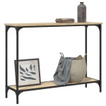 vidaXL Măsuță consolă, stejar sonoma, 101x30,5x75 cm, lemn prelucrat vidaXL Măsuță consolă, stejar sonoma, 101x30,5x75 cm, lemn prelucrat