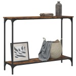 vidaXL Măsuță consolă, stejar fumuriu, 101x30,5x75 cm, lemn prelucrat vidaXL Măsuță consolă, stejar fumuriu, 101x30,5x75 cm, lemn prelucrat