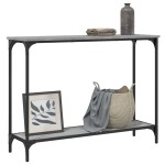 vidaXL Măsuță consolă, gri sonoma, 101x30,5x75 cm, lemn prelucrat vidaXL Măsuță consolă, gri sonoma, 101x30,5x75 cm, lemn prelucrat
