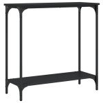 vidaXL Masă consolă, negru, 75x30,5x75 cm, lemn prelucrat