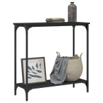 vidaXL Masă consolă, negru, 75x30,5x75 cm, lemn prelucrat