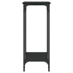 vidaXL Masă consolă, negru, 75x30,5x75 cm, lemn prelucrat