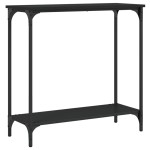 vidaXL Masă consolă, negru, 75x30,5x75 cm, lemn prelucrat