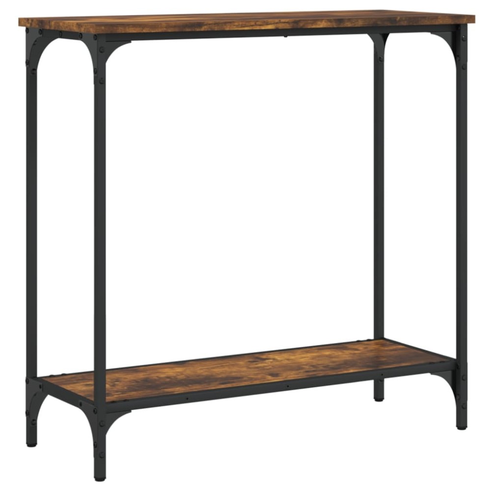 vidaXL Masă consolă, stejar afumat, 75x30,5x75 cm, lemn prelucrat