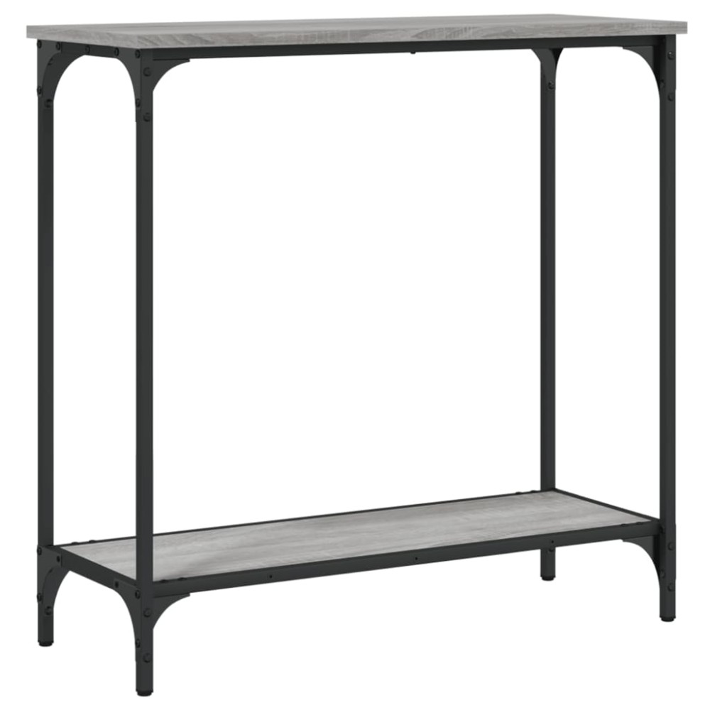 vidaXL Masă consolă, gri sonoma, 75x30,5x75 cm, lemn prelucrat