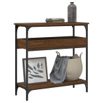 vidaXL Măsuță consolă cu raft stejar maro 75x29x75 cm lemn prelucrat vidaXL Măsuță consolă cu raft stejar maro 75x29x75 cm lemn prelucrat