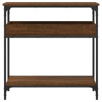 vidaXL Măsuță consolă cu raft stejar maro 75x29x75 cm lemn prelucrat vidaXL Măsuță consolă cu raft stejar maro 75x29x75 cm lemn prelucrat
