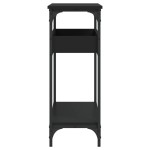 vidaXL Măsuță consolă cu raft, negru, 100x29x75 cm, lemn prelucrat vidaXL Măsuță consolă cu raft, negru, 100x29x75 cm, lemn prelucrat