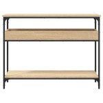 vidaXL Măsuță consolă cu raft stejar sonoma 100x29x75cm lemn prelucrat vidaXL Măsuță consolă cu raft stejar sonoma 100x29x75cm lemn prelucrat