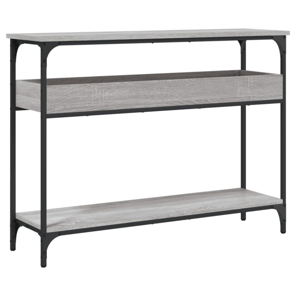 vidaXL Măsuță consolă cu raft gri sonoma 100x29x75 cm lemn prelucrat