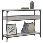 vidaXL Măsuță consolă cu raft gri sonoma 100x29x75 cm lemn prelucrat vidaXL Măsuță consolă cu raft gri sonoma 100x29x75 cm lemn prelucrat