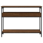 vidaXL Măsuță consolă cu raft stejar maro 100x29x75 cm lemn prelucrat vidaXL Măsuță consolă cu raft stejar maro 100x29x75 cm lemn prelucrat