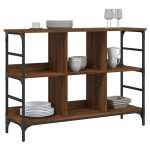 vidaXL Servantă, stejar maro, 102x32x73,5 cm, lemn prelucrat vidaXL Servantă, stejar maro, 102x32x73,5 cm, lemn prelucrat