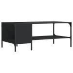 vidaXL Măsuță de cafea cu raft, negru, 100x51x40 cm, lemn