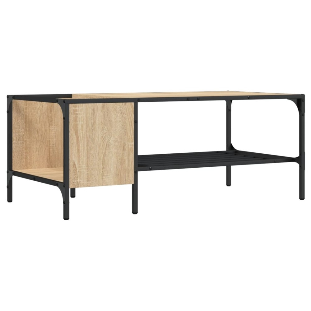 vidaXL Măsuță de cafea cu raft, stejar sonoma, 100x51x40 cm, lemn