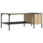 vidaXL Măsuță de cafea cu raft, stejar sonoma, 100x51x40 cm, lemn vidaXL Măsuță de cafea cu raft, stejar sonoma, 100x51x40 cm, lemn