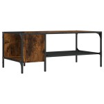vidaXL Măsuță de cafea cu raft, stejar fumuriu, 100x51x40 cm, lemn vidaXL Măsuță de cafea cu raft, stejar fumuriu, 100x51x40 cm, lemn