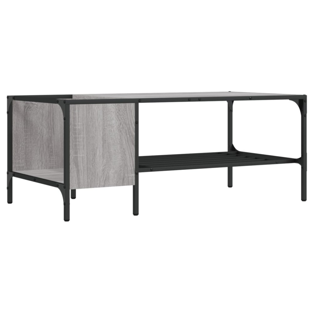 vidaXL Măsuță de cafea cu raft, gri sonoma, 100x51x40 cm, lemn