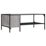 vidaXL Măsuță de cafea cu raft, gri sonoma, 100x51x40 cm, lemn vidaXL Măsuță de cafea cu raft, gri sonoma, 100x51x40 cm, lemn