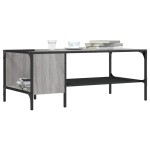 vidaXL Măsuță de cafea cu raft, gri sonoma, 100x51x40 cm, lemn vidaXL Măsuță de cafea cu raft, gri sonoma, 100x51x40 cm, lemn