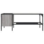 vidaXL Măsuță de cafea cu raft, gri sonoma, 100x51x40 cm, lemn vidaXL Măsuță de cafea cu raft, gri sonoma, 100x51x40 cm, lemn