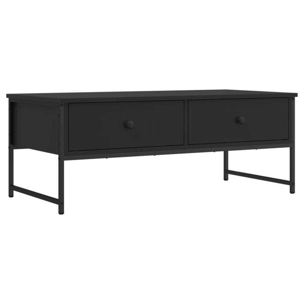vidaXL Măsuță de cafea, negru, 101x49x39,5 cm, lemn prelucrat