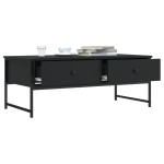 vidaXL Măsuță de cafea, negru, 101x49x39,5 cm, lemn prelucrat vidaXL Măsuță de cafea, negru, 101x49x39,5 cm, lemn prelucrat