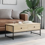 vidaXL Măsuță de cafea, stejar sonoma, 101x49x39,5 cm, lemn prelucrat vidaXL Măsuță de cafea, stejar sonoma, 101x49x39,5 cm, lemn prelucrat