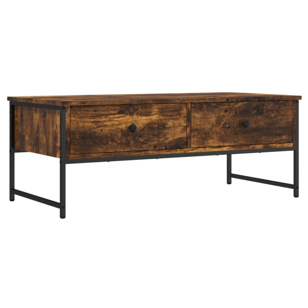 vidaXL Măsuță de cafea, stejar fumuriu, 101x49x39,5 cm, lemn prelucrat